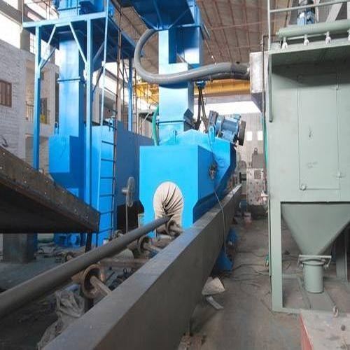 Semi Automatic Rod Bar Shot Blasting Machine