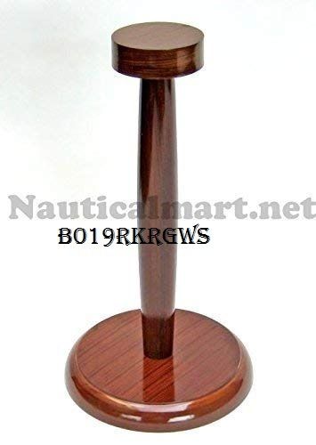 NauticalMart Helmet Stand- Medieval Armour Helmet Display Stand Wooden