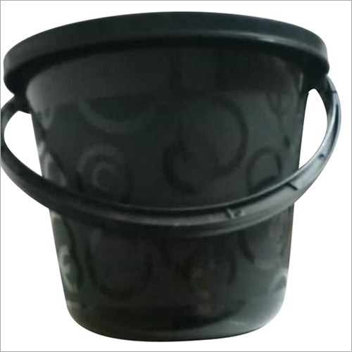 Unbreakable Plastic Bucket - Rigid Design Various Sizes Available Matte Black Finish Impact-Resistant Fade-Free