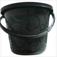 Unbreakable Plastic Bucket - Rigid Design, Various Sizes Available, Matte Black Finish, Impact-resistant, Fade-free