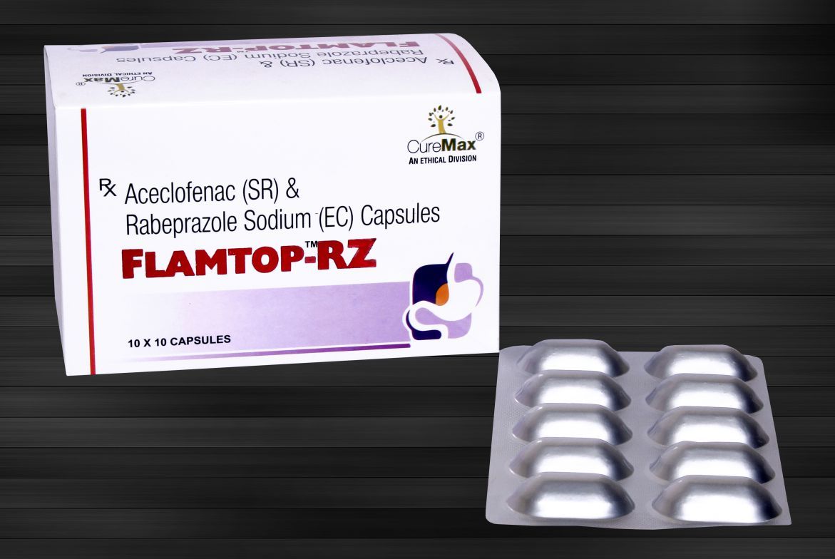 Aceclofenac 200 mg & Rabeprazole 20 mg Capsule