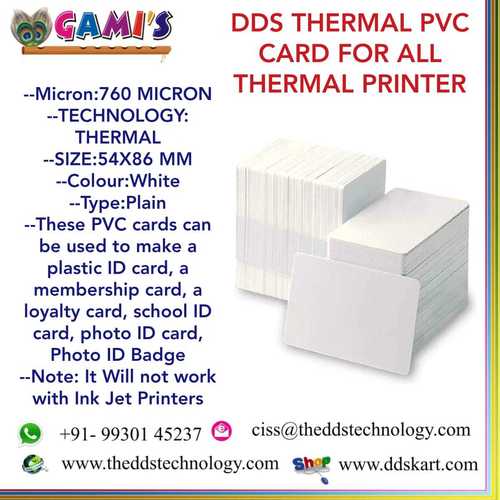 Thermal Pvc Card By MITAL POLYPLAST PVT. LTD.