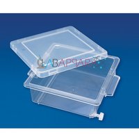 Staining Box Polypropylene Labappara - 125 X 125 X 50 Mm | Leakproof Ldpe Plug, Temperature Resistant -70â°c To +70â°c, Ideal For Gel Handling