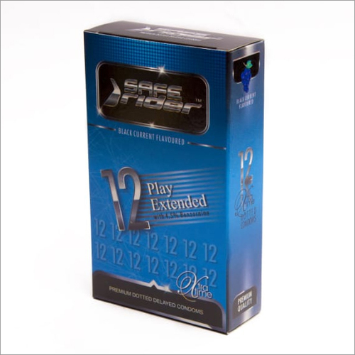 Black Current Flavoured Premium Dotted Condom Size: Standard