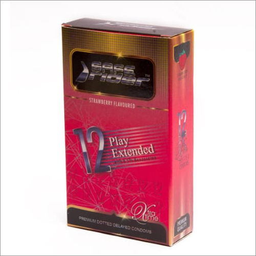 Strawberry Flavoured Premium Dotted Condom Size: Standard