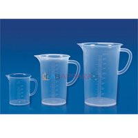 Measuring Jug - Polypropylene, 100 Ml To 5000 Ml Sizes | Autoclavable, Clear With Raised Graduations, Chemical Resistant, Ergonomic Handle