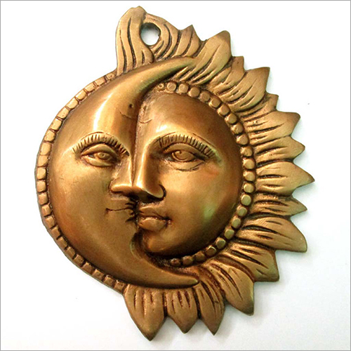 Brass Sun And Moon Wall Hanging By ORBONIC SOLUTION