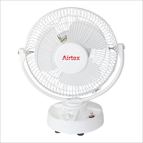 White 220 To 230 Volt (V) Adjustable Speed Table Fan