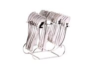 Shapes Artic Stand Cutlery Set - 24 Pcs, Stainless Steel Material, Silver Color, Elegant Mirror Finish, Durable Design For Everyday Use, Includes Baby Spoon