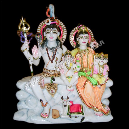 Durable Marble Shiv Parivar Statue