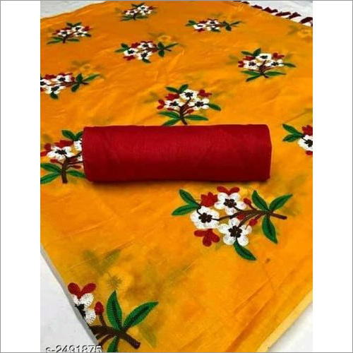 Designer Chanderi Embroidery Saree
