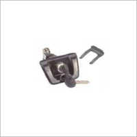 Cylinder Back Door Lock - Metal, Compact, Matte Black | Key-based, Corrosion Resistant, Pre-lubricated, Polished Finish