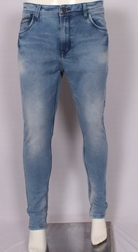 Mens Blue Dobby Skinny Fit Jeans Fabric Weight: 500 Grams (g)