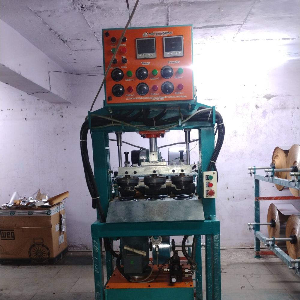 Three Die Hydraulic Paper Dona Machine - Capacity: 3100 Pcs/hr