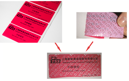 Red Customized Non-Residue Warranty Void Label Security Label Void Label