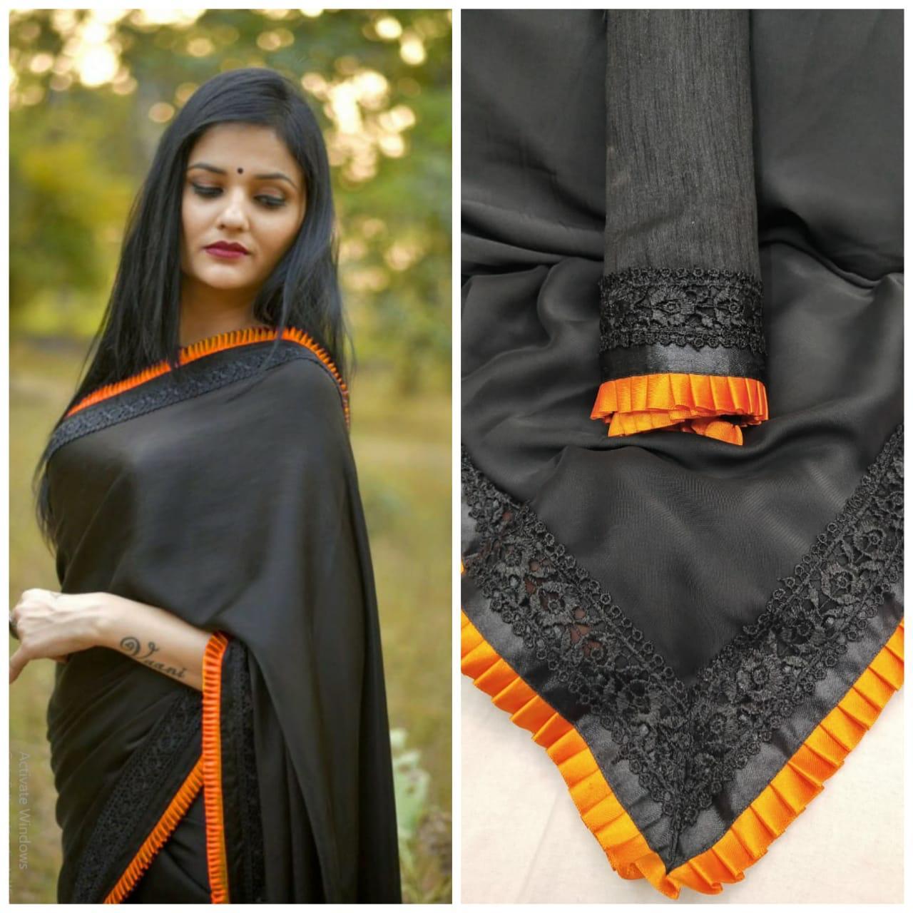 Design Black Beauty Georgette Saree