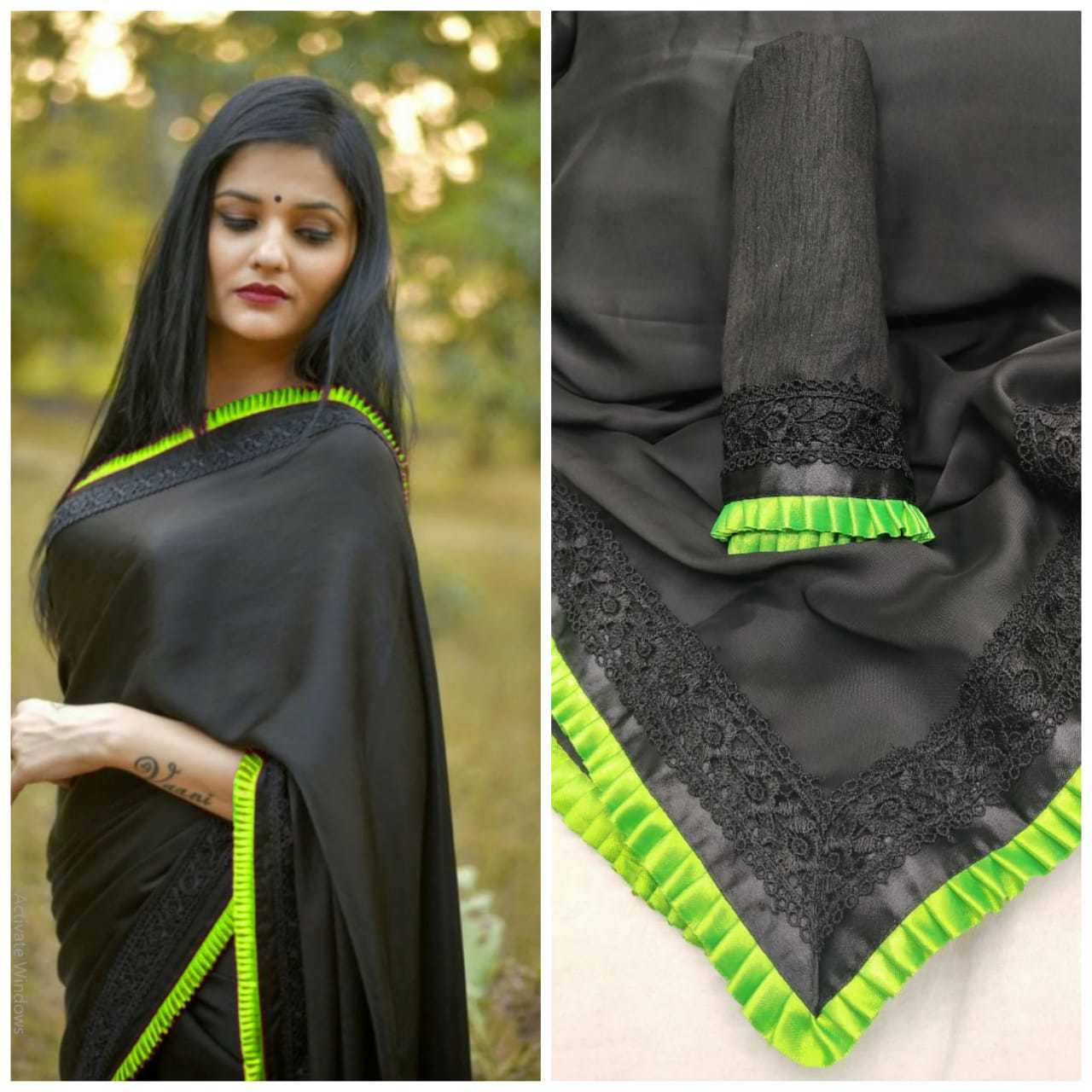 Design Black Beauty Georgette Saree