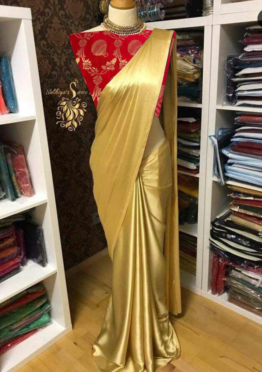 Designer Satin Saree