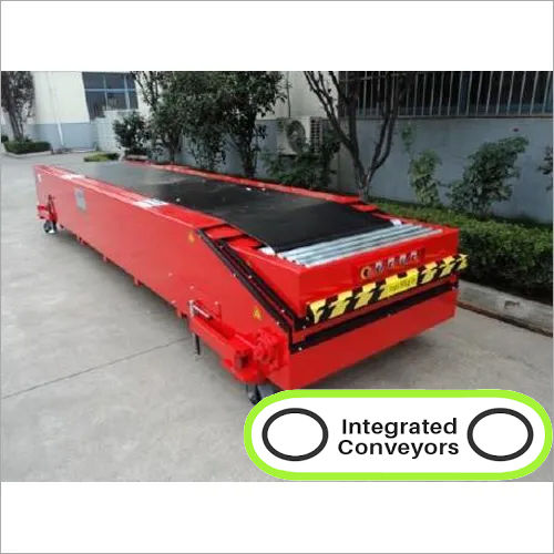 Gray Industrial Telescopic Belt Conveyor