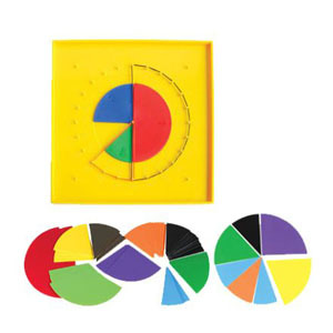 Flip N Fraction Geoboard with Circle Cuts