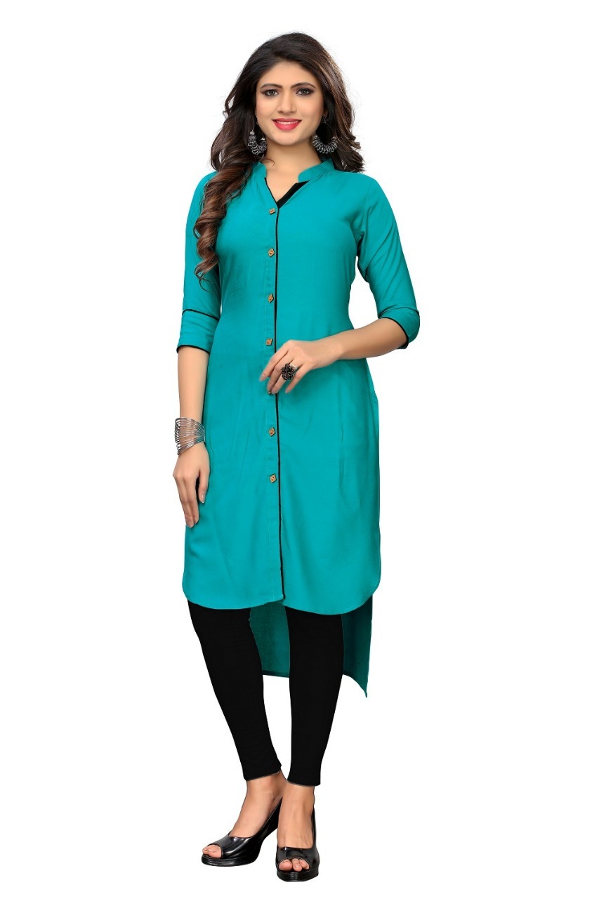 Up-Down Pattern America Crepe Kurtis