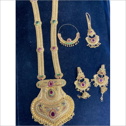 Pure Gold Bridal Gold Necklace Set By KHANDELWAL JEWELLERS
