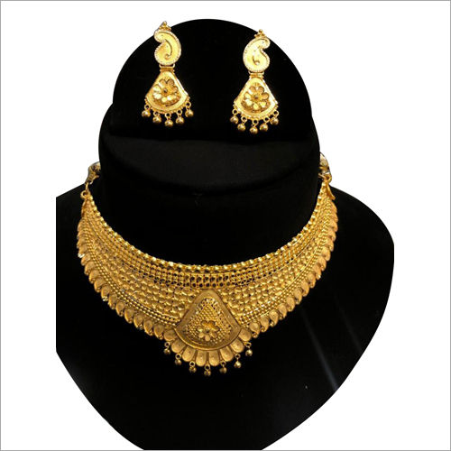 Designer 24 Carat Gold Necklace Set 
