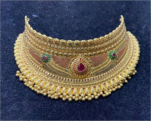 Studded Gold Necklace