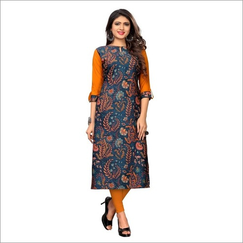 Fancy Soft American Crepe Designer Kurti