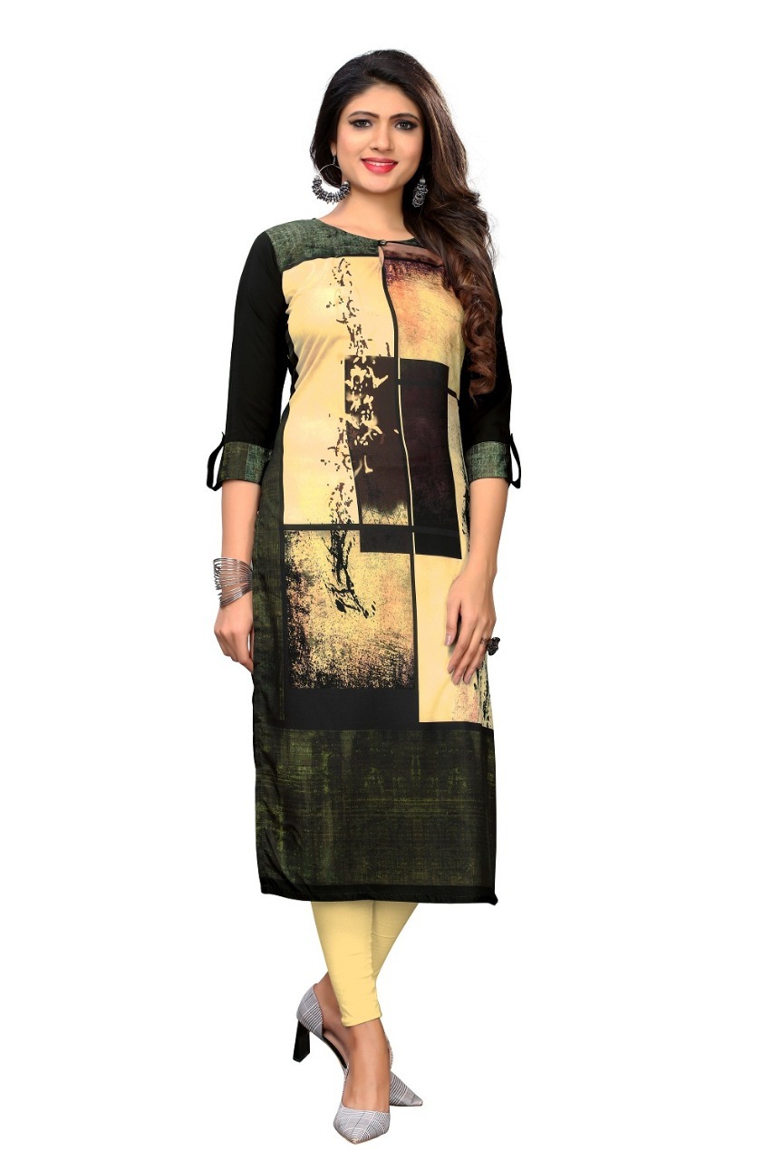 Fancy Soft American Crepe Designer Kurti