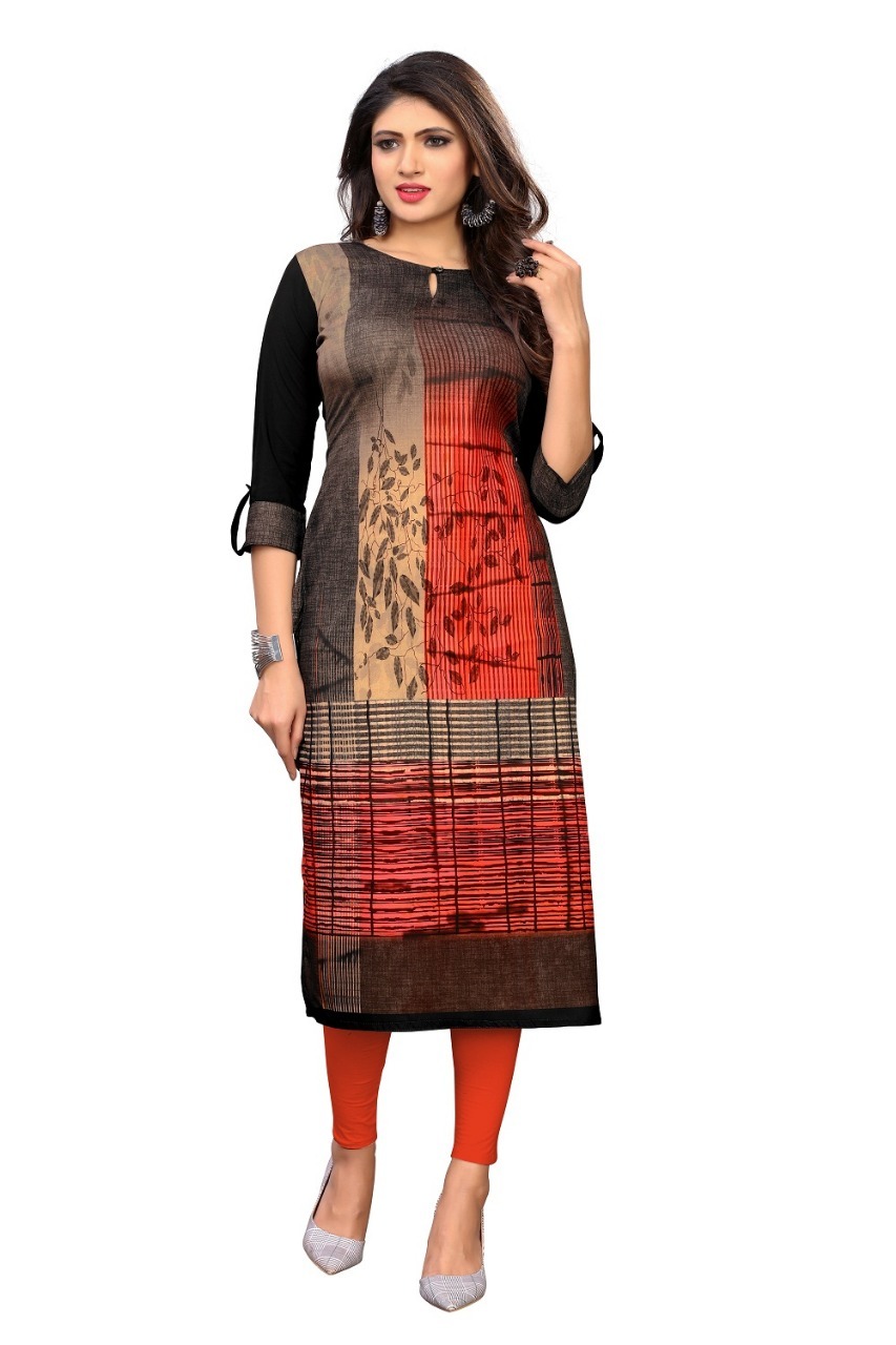 Fancy Soft American Crepe Designer Kurti