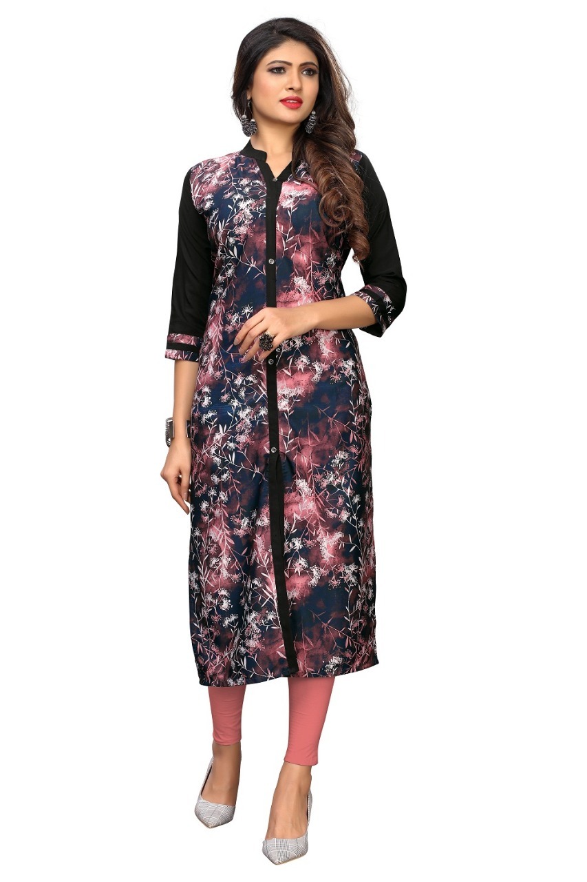 Fancy Soft American Crepe Designer Kurti