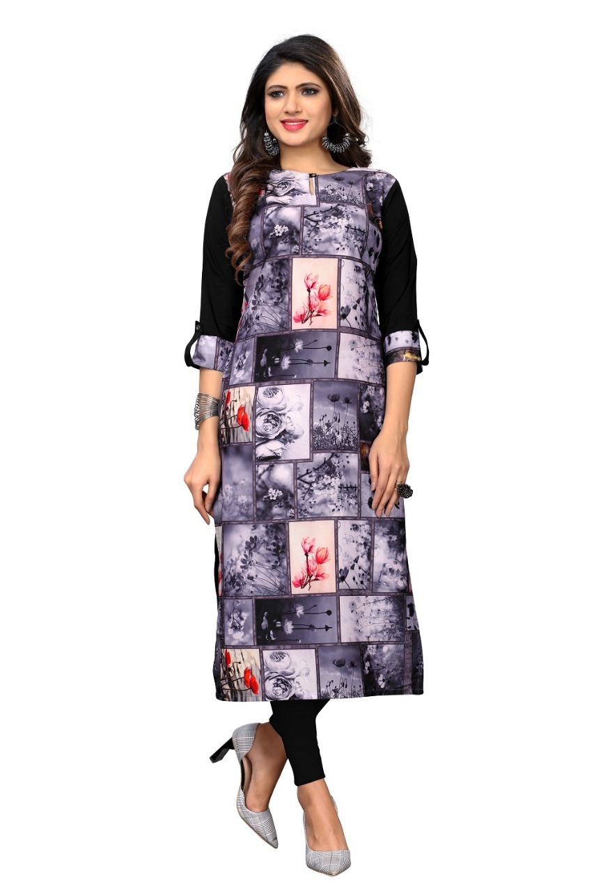 Fancy Soft American Crepe Designer Kurti