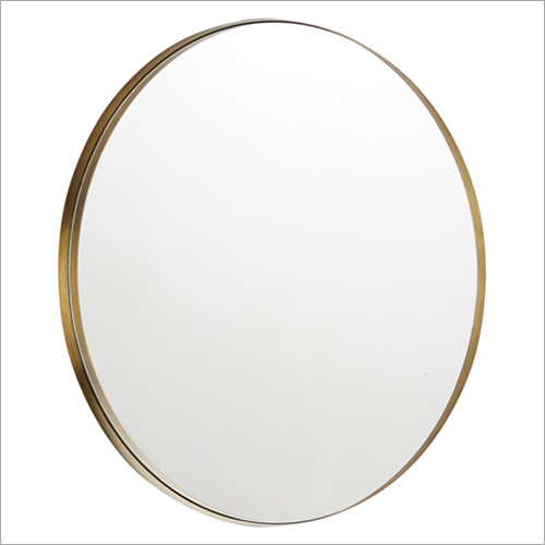 Oval 36 Inch Brass Round Wall Mirror