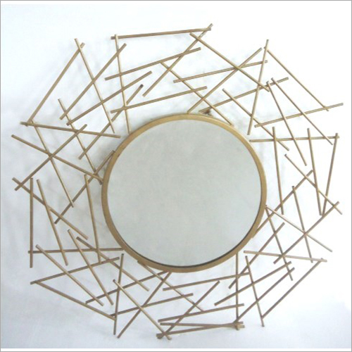Decorative Wall Mirror - Polished Metal and Glass, All Sizes Available for Commercial and Residential Use, Durable Design