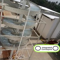 Gravity Spiral Conveyor System - Mild Steel, 20 Meter Vertical Height, 3000 Mm Diameter | Customizable Color, Energy Efficient, Heat Resistant, Gravity Roller Type