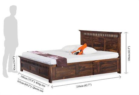 Solid Wood Bed Kuber