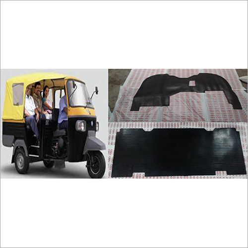 PRMATE Ape Auto Rickshaw Rubber Passenger Car Mat Set (Black) : :  Car & Motorbike
