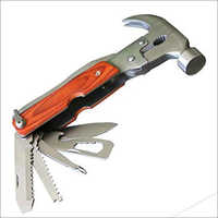 Metal And Wood 10 In 1 Multi Utility Hammer Tool Kit, Knif Bottle Opener Hammer Nut Car Safety Tool Kit