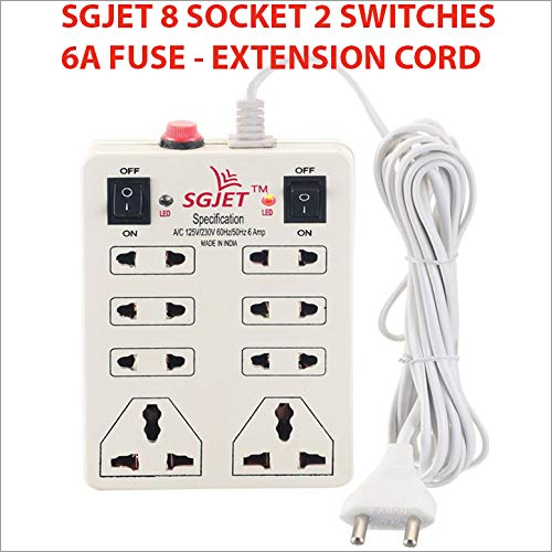 Pvc 8 Point Multiplug With Fuse