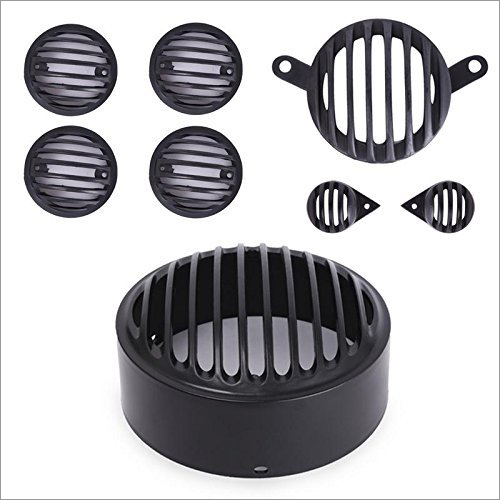 Pvc Plastic Grill For Royal Enfield Bullet Classic (Black Set Of 8)