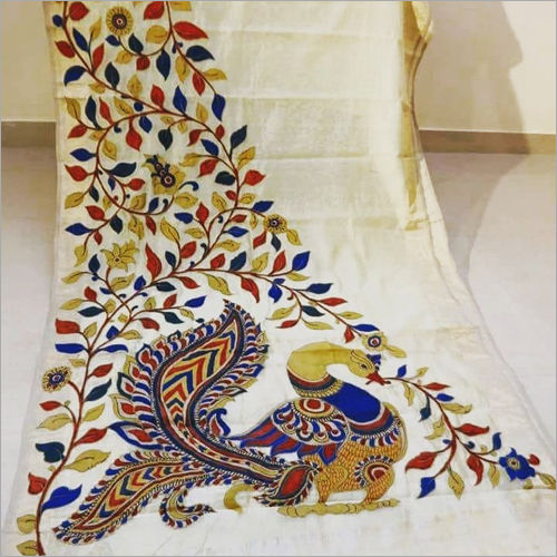 Hand painted sari be our skilled artists | Saree painting designs, Saree  painting, Hand painted sarees