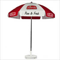 Promotional Garden Umbrella - 10ft Diameter, 8ft Height | Red Polyester, Durable Aluminum Pole, Lightweight 20lbs