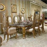 Wood Wooden Antique Maharaja Dining Furniture Set