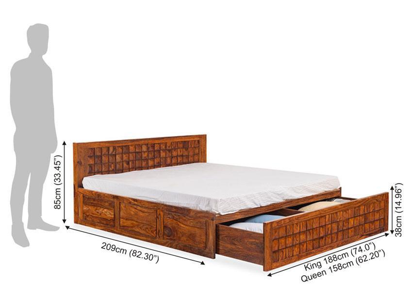 Solid Wood Bed Bowley Diamond