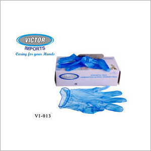 Vinyl Powder Free Examination Hand Gloves Blue