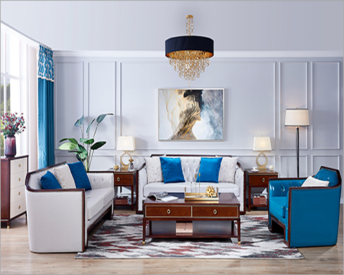 Living Room Leather Sofa Set