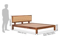 Solid Wooden Bed Glorian Triple Trolley