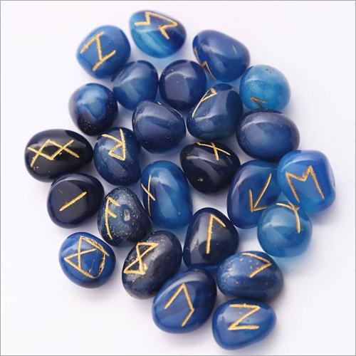 Blue Agate Rune Stone