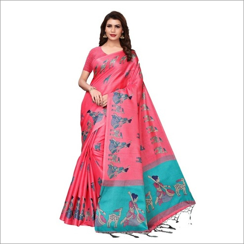 Ladies Wear kalamkari Silk saree